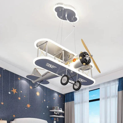 Lampe Enfant Suspension Nordique LED Avion Métal pour Chambre - Luminous Place