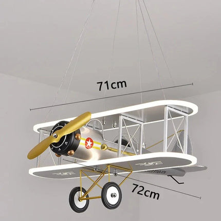Lampe Enfant Suspension Nordique LED Avion Métal pour Chambre - Luminous Place