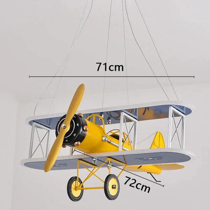 Lampe Enfant Suspension Nordique LED Avion Métal pour Chambre - Luminous Place