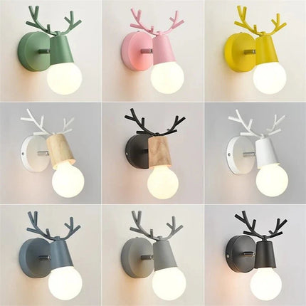 Lampe Enfant Applique Murale LED Bois Macaron Nordique pour Chambre - Luminous Place