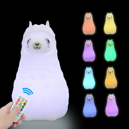 Lampe Enfant Hibou LED Rechargeable en Silicone avec Télécommande et 9 Couleurs - Luminous Place