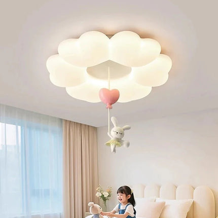 Lampe Enfant Plafonnier Nuage Moderne en Fer Blanc, Lumière Chaude Cosy - Luminous Place