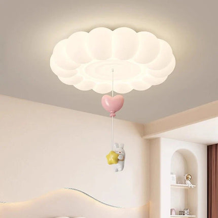 Lampe Enfant Plafonnier Nuage Moderne en Fer Blanc, Lumière Chaude Cosy - Luminous Place