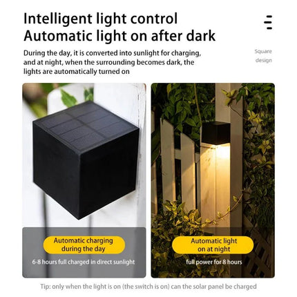 Luminaire Extérieur Solaire LED Carré IP65 pour Jardin et Mur - Luminous Place