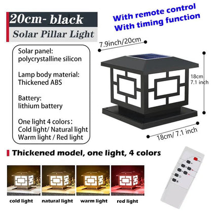 Luminaire Extérieur LED Solaire Étanche avec Télécommande, Ambiance Chaleureuse et Design Moderne - Luminous Place