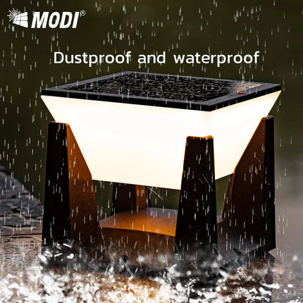 Luminaire Extérieur Lampadaire Solaire IP65 3 Couleurs LED Ambiance Chaleureuse - Luminous Place