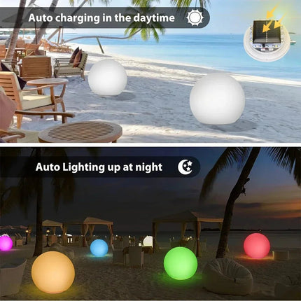 Luminaire Extérieur Solaire Rond 16 LED Multicolores IP67 Étanche - Luminous Place