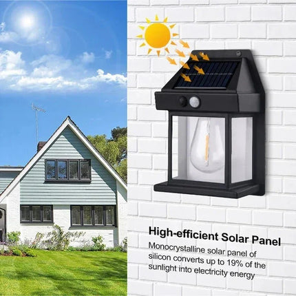 Luminaire Extérieur Applique Solaire Tungstène IP65 avec Capteur de Mouvement 3 Modes - Luminous Place
