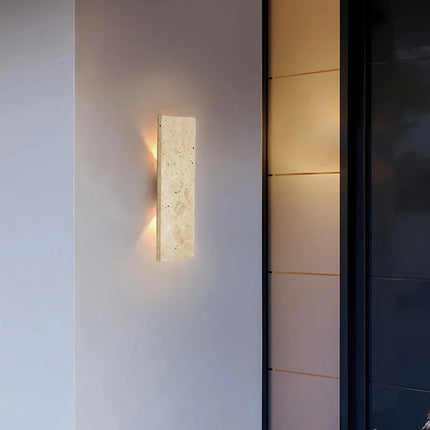 Luminaire Extérieur LED étanche en pierre naturelle, applique murale 110 - 220V - Luminous Place