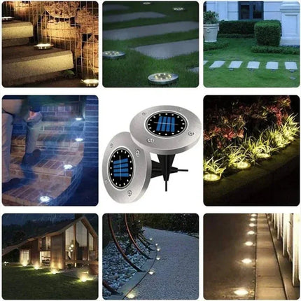 Luminaire Extérieur solaire encastré 8/20 LED blanc chaud pour jardin et pelouse - Luminous Place