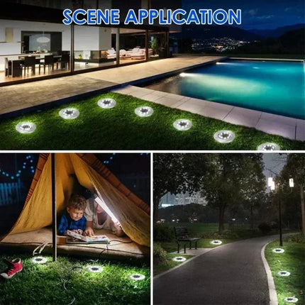 Luminaire Extérieur solaire encastré 8/20 LED blanc chaud pour jardin et pelouse - Luminous Place