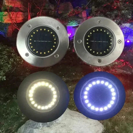 Luminaire Extérieur solaire encastré 8/20 LED blanc chaud pour jardin et pelouse - Luminous Place