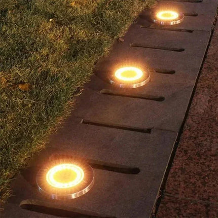 Luminaire Extérieur solaire encastré 8/20 LED blanc chaud pour jardin et pelouse - Luminous Place