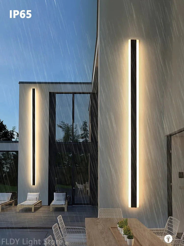 Luminaire Extérieur Applique Murale Minimaliste en Métal, Lumière Blanche Chaude, Étanche IP65 - Luminous Place