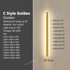C style Or / Lumière Froide Blanc Sans télécommande / L30cm