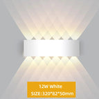 Blanc 12W / Lumière blanche 6000K|Étanche - Alliage d'aluminium