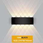 Noir 10W / Lumière blanche 6000K|Étanche - Alliage d'aluminium