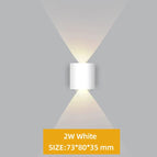 Blanc 2W / Lumière blanche 6000K|Étanche - Alliage d'aluminium