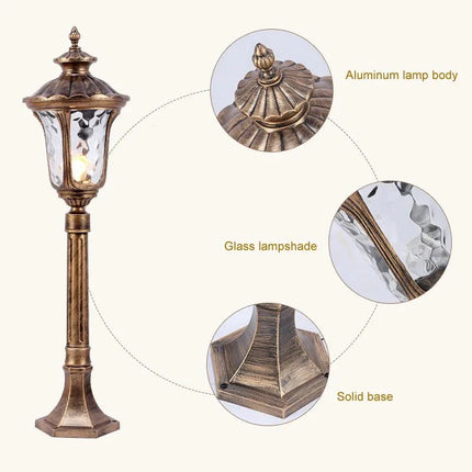 Luminaire Extérieur Style Européen en Aluminium, Lampe de Jardin IP54 Étanche - Luminous Place