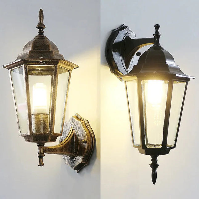 Luminaire Extérieur Applique Murale E27 Style Européen Rétro en Aluminium Étanche - Luminous Place