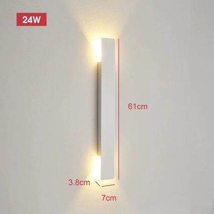 Luminaire Extérieur Applique Murale LED 18W Aluminium Noir Étanche - Luminous Place