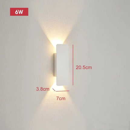 Luminaire Extérieur Applique Murale LED 18W Aluminium Noir Étanche - Luminous Place