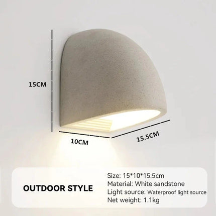 Luminaire Extérieur LED Nordique Terrazzo Étanche pour Mur et Terrasse - Luminous Place