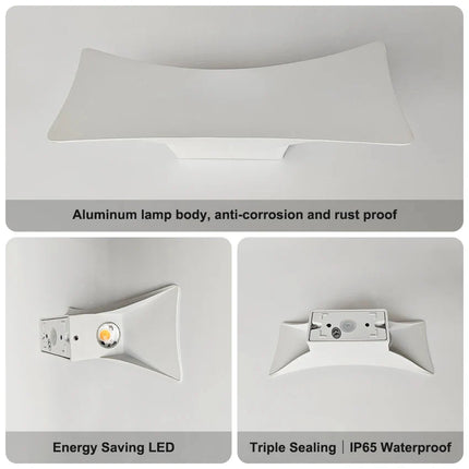Luminaire Extérieur LED 12W en Aluminium Étanche Double Éclairage Haut/Bas pour Jardin et Porche AC110V/220V - Luminous Place