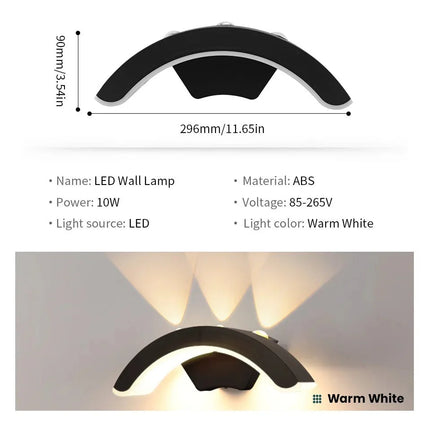 Luminaire Extérieur LED 10W IP66, Applique Murale Moderne à Lumière Blanc Chaud - Luminous Place