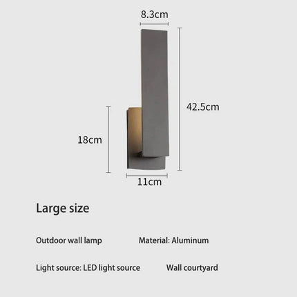 Luminaire Extérieur Applique Murale Aluminium Moderne Étanche IP65, 5 LED - Luminous Place