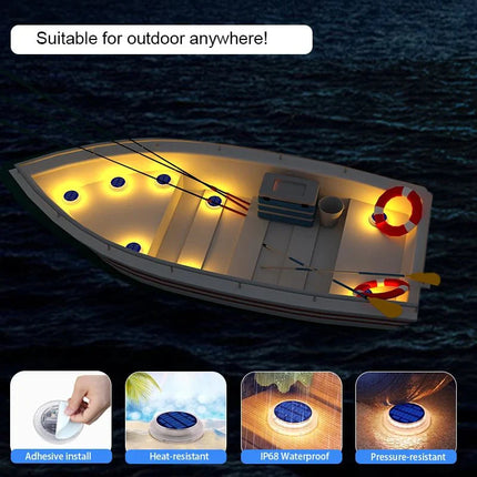 Luminaire Extérieur solaire IP68, lumière blanche chaude, auto ON/OFF pour allée et marches - Luminous Place