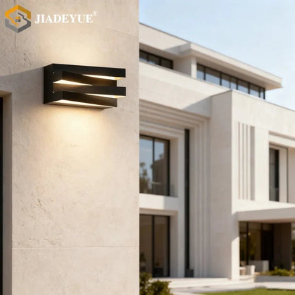 Luminaire Extérieur Applique Murale Carrée LED Moderne en Fer, Lumière Chaude - Luminous Place