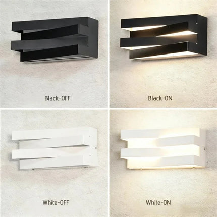 Luminaire Extérieur Applique Murale Carrée LED Moderne en Fer, Lumière Chaude - Luminous Place