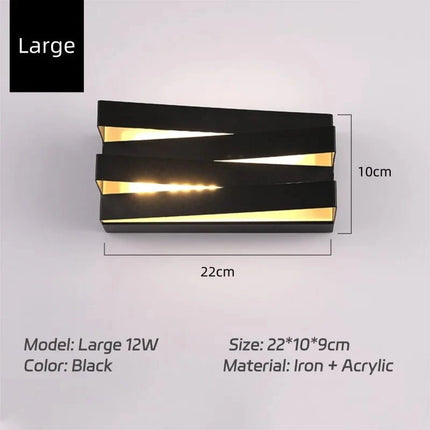 Luminaire Extérieur Applique Murale Carrée LED Moderne en Fer, Lumière Chaude - Luminous Place