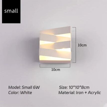 Luminaire Extérieur Applique Murale Carrée LED Moderne en Fer, Lumière Chaude - Luminous Place