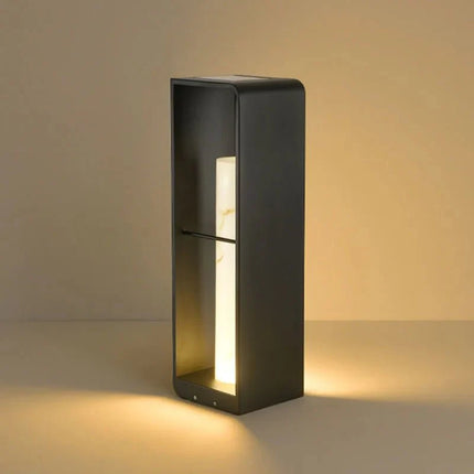 Luminaire Extérieur LED en marbre IP65, lumière blanche chaude, acier inoxydable - Luminous Place