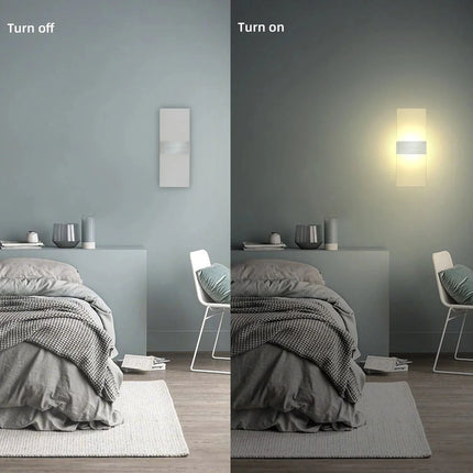 Luminaire Extérieur Applique Murale LED Moderne en Aluminium Acrylique, Lumière Chaude - Luminous Place