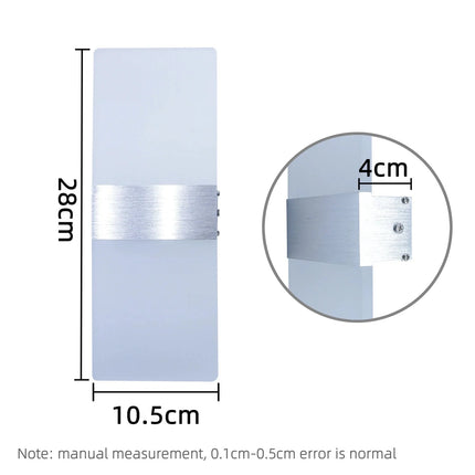 Luminaire Extérieur Applique Murale LED Moderne en Aluminium Acrylique, Lumière Chaude - Luminous Place