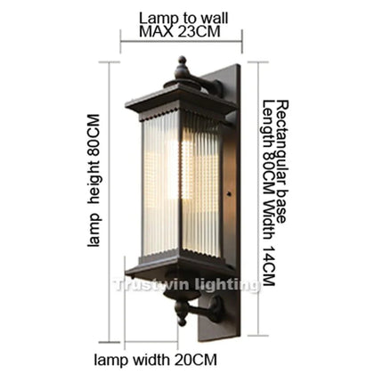 Luminaire Extérieur Moderne LED Étanche en Aluminium et Verre, Lumière Chaude - Luminous Place