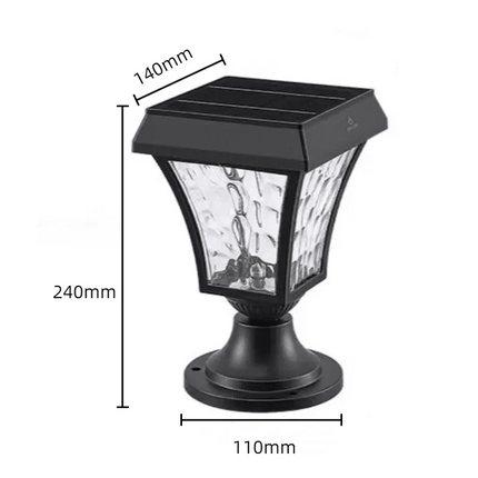 Luminaire Extérieur LED Solaire IP55 Aluminium pour Jardin et Clôture - Luminous Place