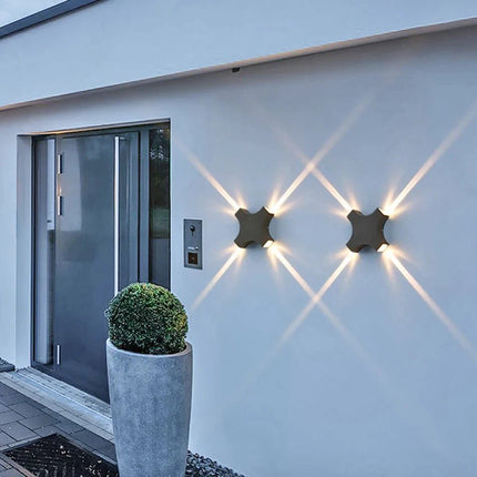 Luminaire Extérieur LED Étanche 12W à 4 Faces en Aluminium, Design Moderne - Luminous Place