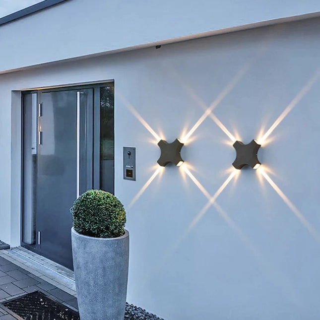 Luminaire Extérieur LED Étanche 12W à 4 Faces en Aluminium, Design Moderne - Luminous Place