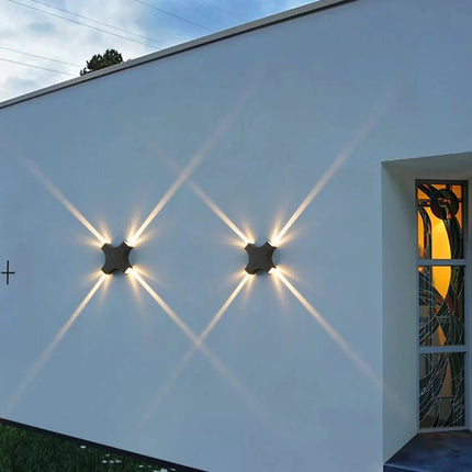 Luminaire Extérieur LED Étanche 12W à 4 Faces en Aluminium, Design Moderne - Luminous Place
