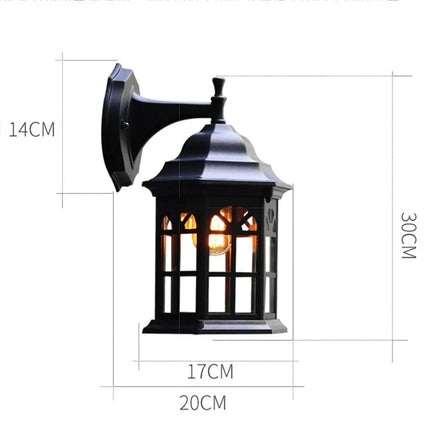 Luminaire Extérieur Applique Murale Rétro Vintage E27 Aluminium Étanche - Luminous Place