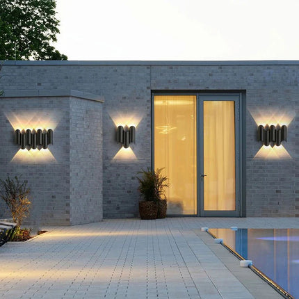 Luminaire Extérieur Applique Murale Moderne en Aluminium Noir IP65 - Luminous Place