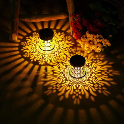 Luminaire Extérieur Applique Murale Solaire Mandala en Métal IP55, Lumière Chaude - Luminous Place