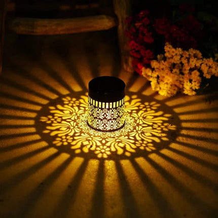 Luminaire Extérieur Applique Murale Solaire Mandala en Métal IP55, Lumière Chaude - Luminous Place