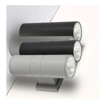 Luminaire Extérieur Applique LED Étanche Noir et Gris, Lumière Chaude 6 - 36W - Luminous Place