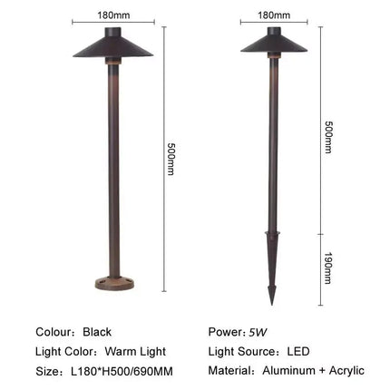 Luminaire Extérieur LED Aluminium Étanche pour Jardin et Allée, Lumière Chaude - Luminous Place