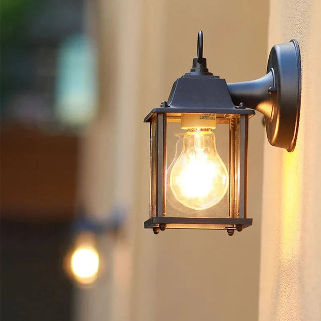 Luminaire Extérieur Vintage E27 en Aluminium et Verre Trempé, Style Européen - Luminous Place